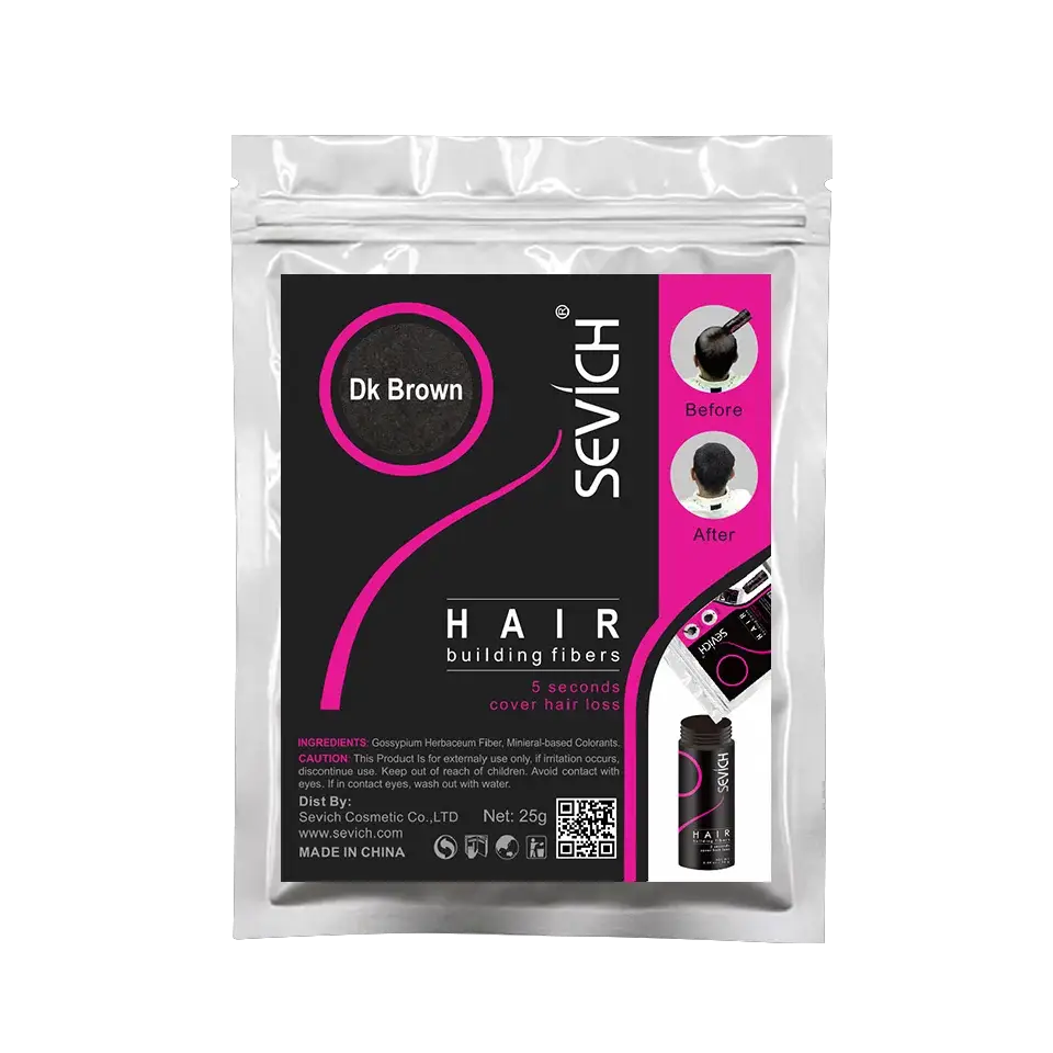 SEVICH 25g Hair Fibers Refill Bag Bald Extension Hair Growth Powder Salon Professional Hair Treatment Unisex Hair Loss Products