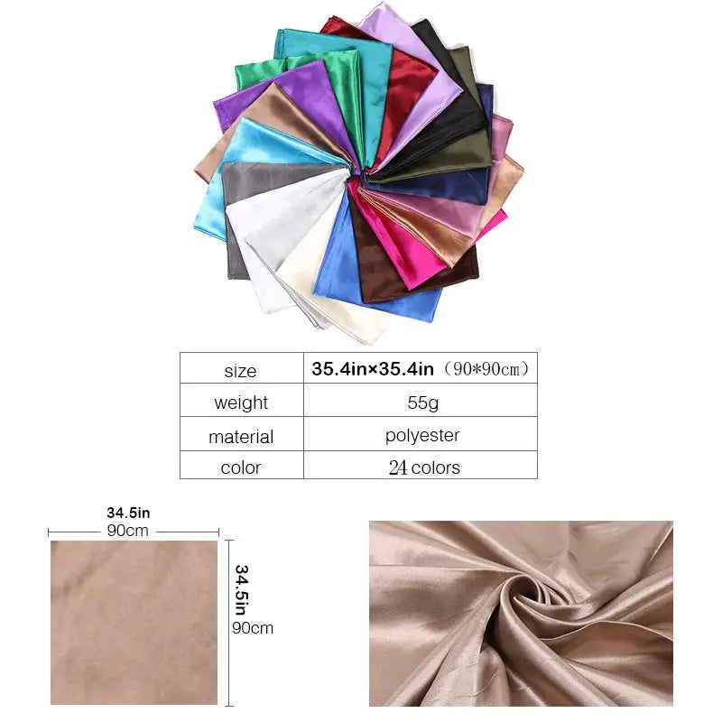 SatinLuxe 90x90 cm Satin Square Hijab Scarf For Everyday Modest Style And Elegant Wrap