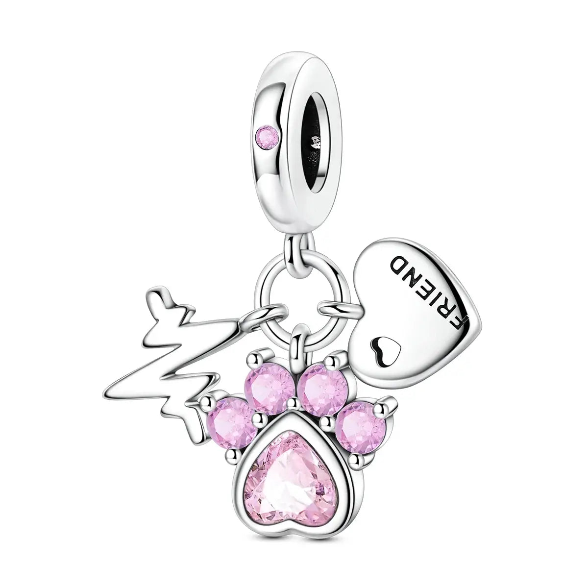 925 Silver Charm Openable Nesting Doll Rose Princess Dress Pendant for Bracelet DIY Fashion Jewelry