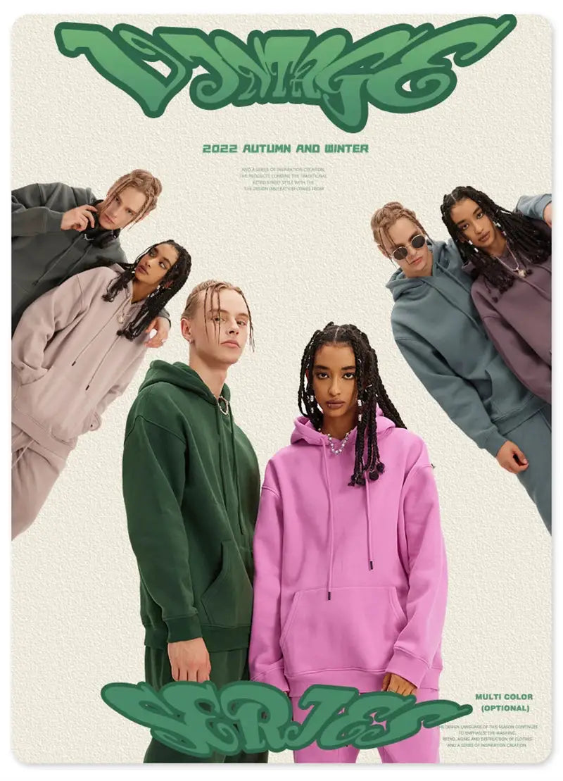 ZODF fleece sweatpants unisex joggers in multiple colorways; streetwear hip-hop inspired lounge pants shown on models