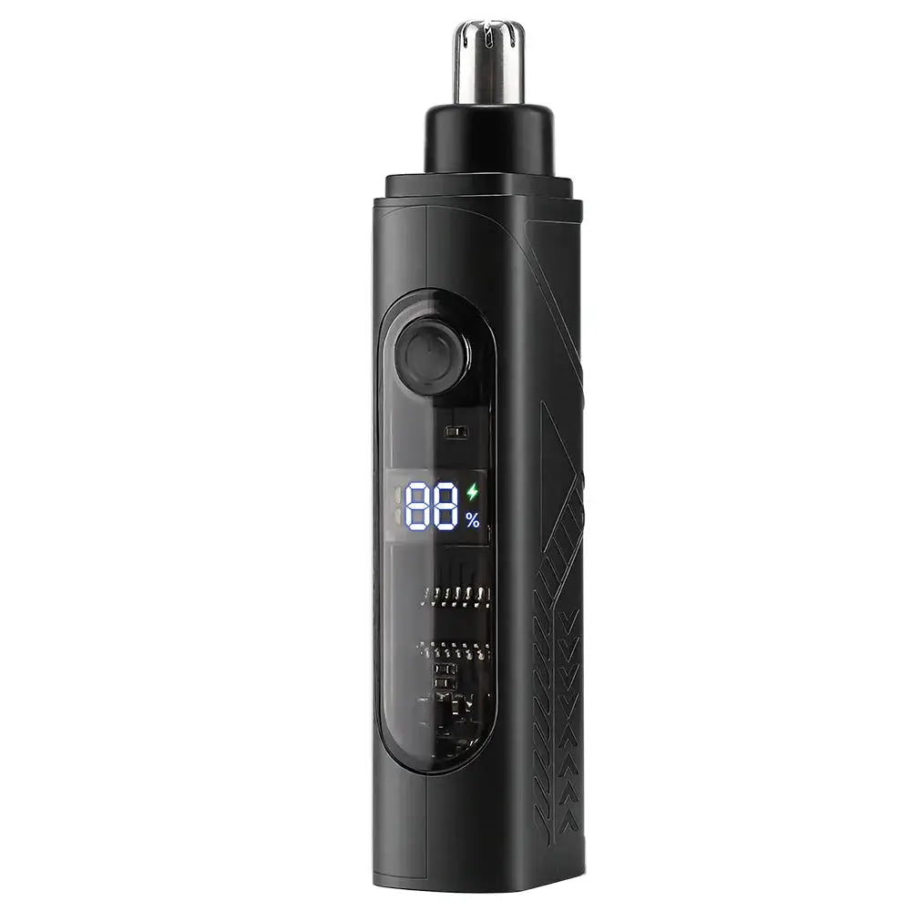 Simples Market mini electric razor; black travel shaver with Type-C charging and digital battery display