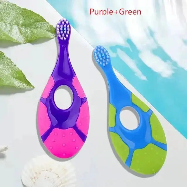 Bright Smiles Kids Toothbrush Set BPA Free Soft Silicone Bristles for Gentle Toddler Teeth Cleaning