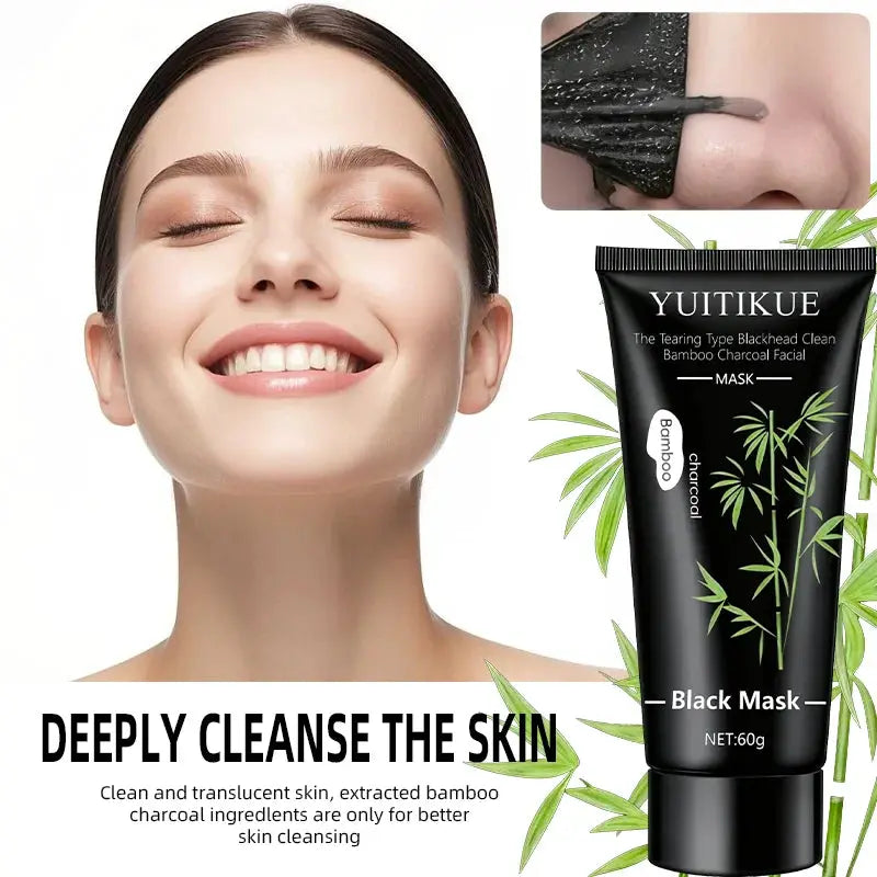 YUITIKUE Bamboo Charcoal Black Mask Tear Off 60g Blackhead Removal