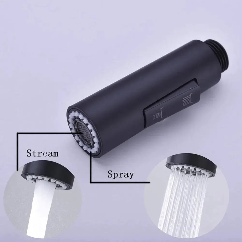 Faucet aerator spray head, Simples Market, 2-mode, black finish for pull-out kitchen faucet