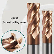 HRC55 4 Flute Carbide End Mill Tungsten Cobalt Cutter NACO4 Nano Coating Hardened Steel Cast Iron CNC Milling 9 To 20 Mm