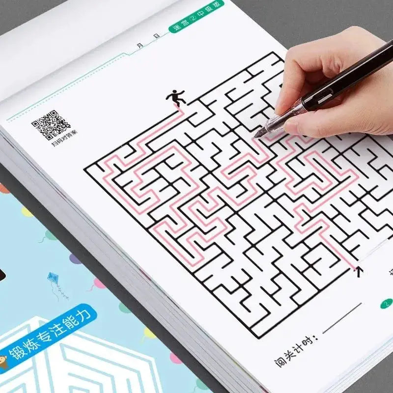 1 Piece Children Concentration Maze Training Book For Ages 3 To 6 Develops Thinking Focus And Attention