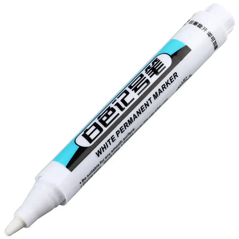 Simples Market white permanent marker pen with 0.7/1.0/2.5mm tips for wood, plastic, glass, metal, ceramic