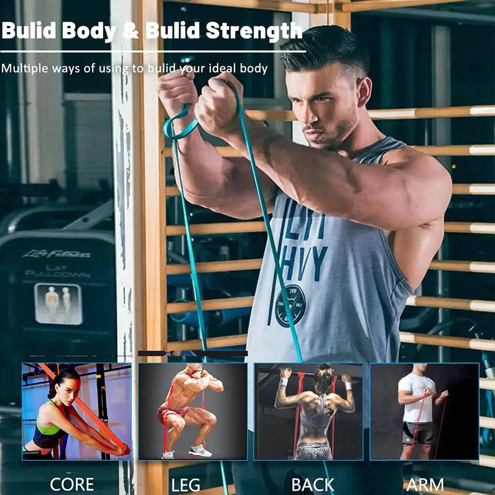 Pull Up Resistance Bands For Home Gym Workouts Portable Exercise Bands For Muscle Training And Strength
