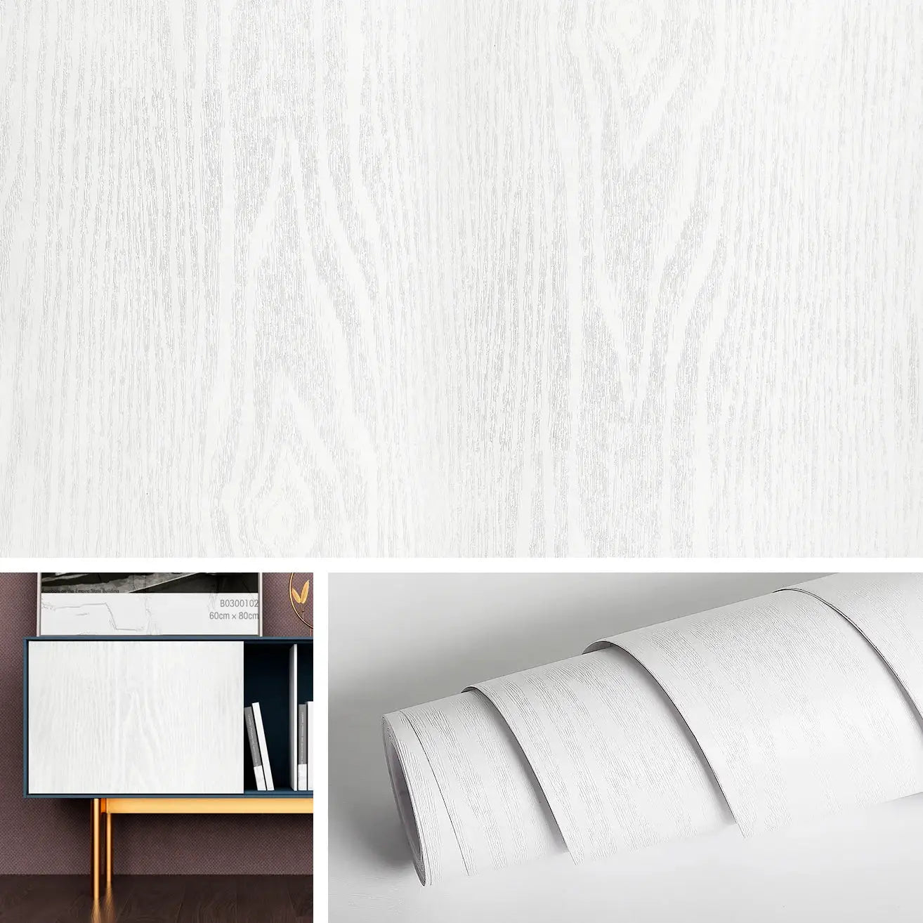 Vinyl Self Adhesive Waterproof Wood Wallpaper Rolls For Walls And Furniture Renovation Film Home Decor PVC - Simples Market