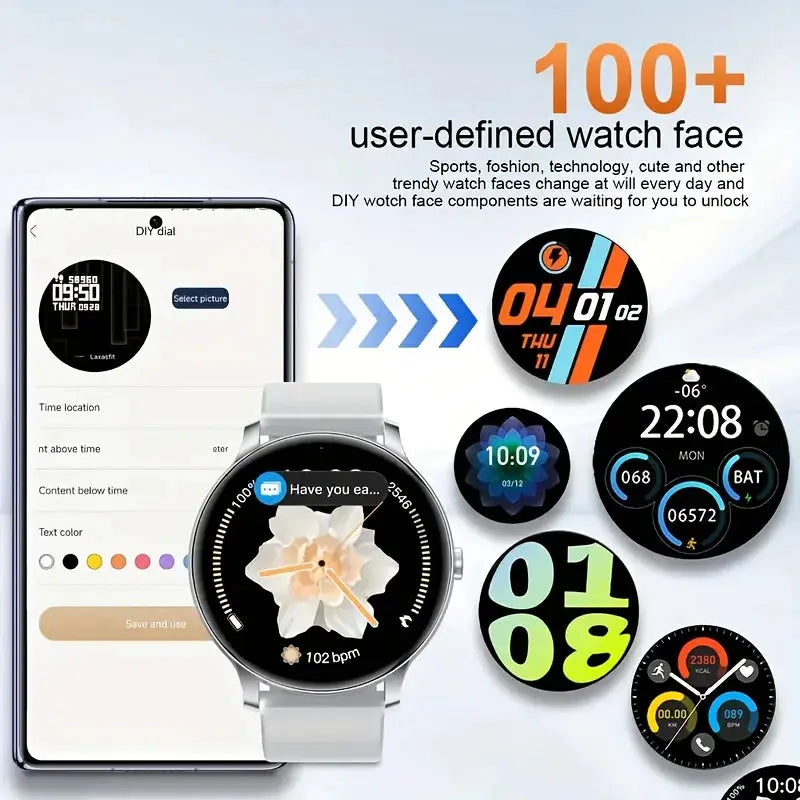 LAXASFIT 2026 Fashionable Mens Smartwatch With Wireless Calling And Digital Fitness Tracker For Android And iOS
