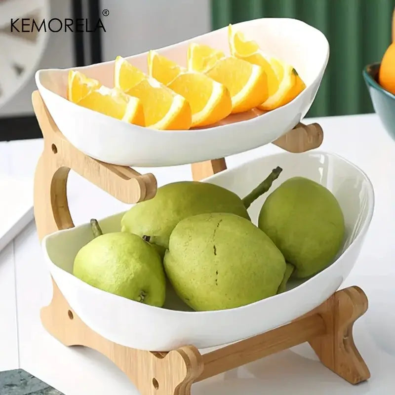 Two To Three Layer Fruit Plate Modern Centerpiece Snack Dish