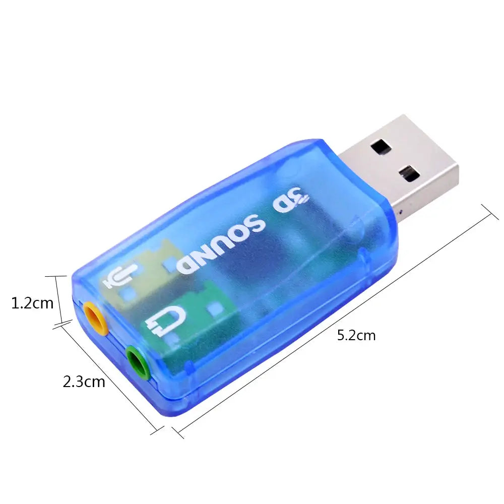 5.1 Channel USB External Sound Card Plug And Play USB Audio Interface For PC And Laptop