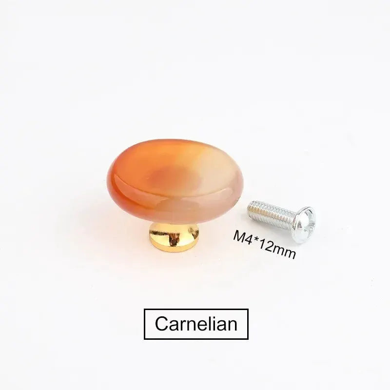 Light Luxury Natural Stone Crystal Aura Handle For Kitchen Cabinet Doors And Drawers And Jewelry Boxes