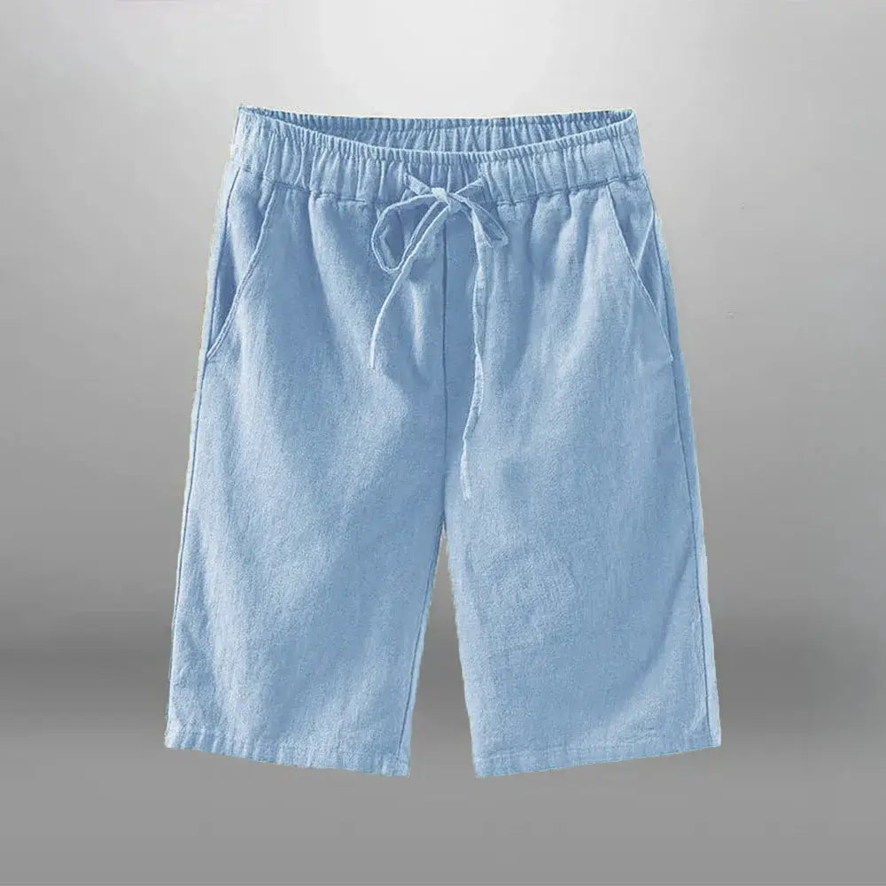 Men's Cotton Linen Shorts Casual Breathable Beach Shorts For Vacation Gym And Everyday Wear