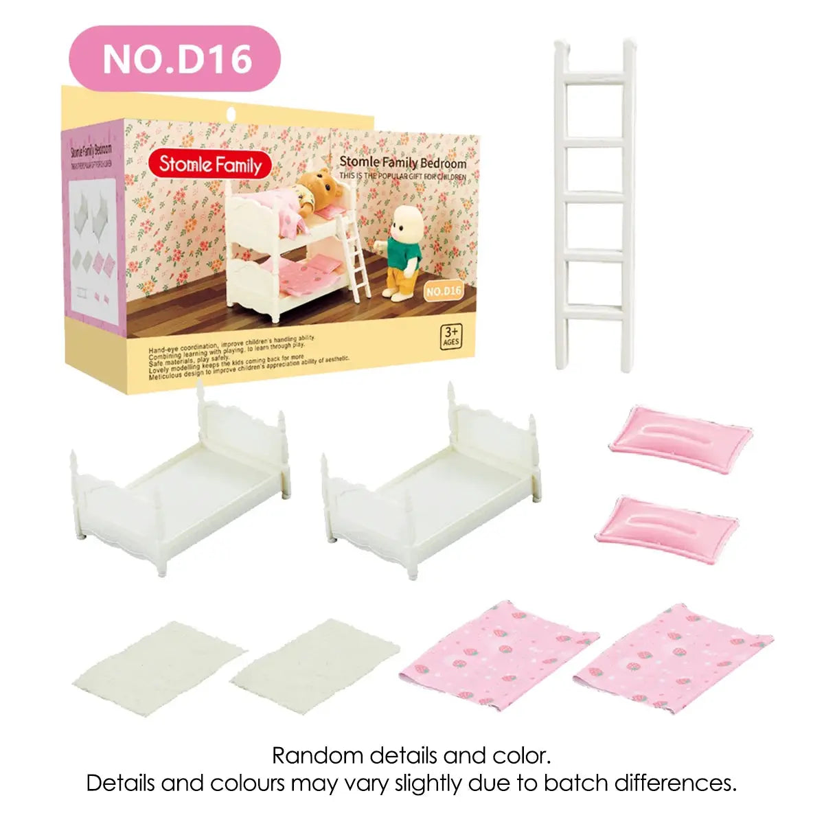 1:12 Scale Miniature Furniture Set Forest Family Kitchen Dining Table Dollhouse Accessories Pretend Play Gift for Girls