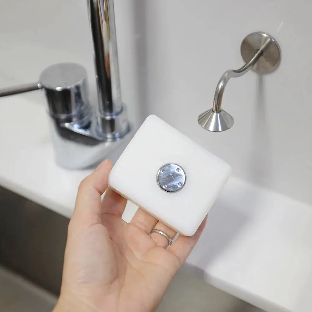 Stainless Steel Magnetic Soap Rack Wall Mounted Self Drainage For Bathroom Kitchen Shower Room 1 Piece Multi Functional
