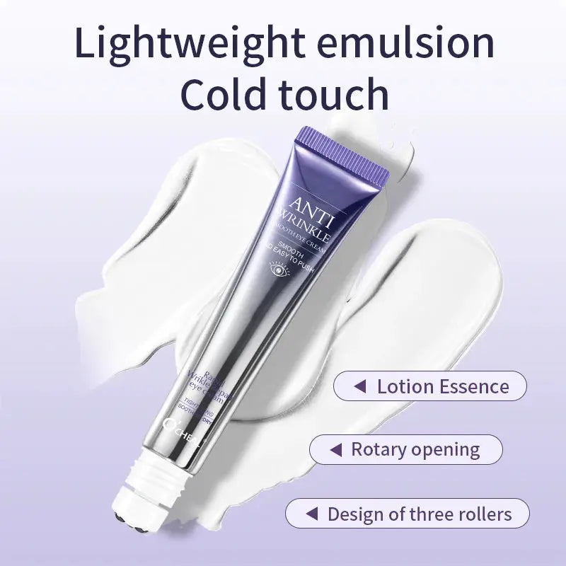 O'CHEAL Eye Cream Roller Massager With Hyaluronic Acid Reduces Puffiness Dark Circles And Wrinkles