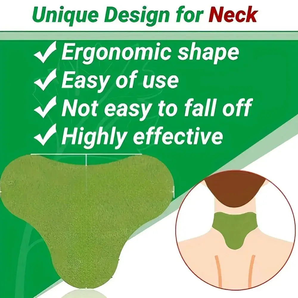 Neck and shoulder heat patch by Simples Market, green ergonomic patch for long-lasting warmth (10/60/120 PCS)