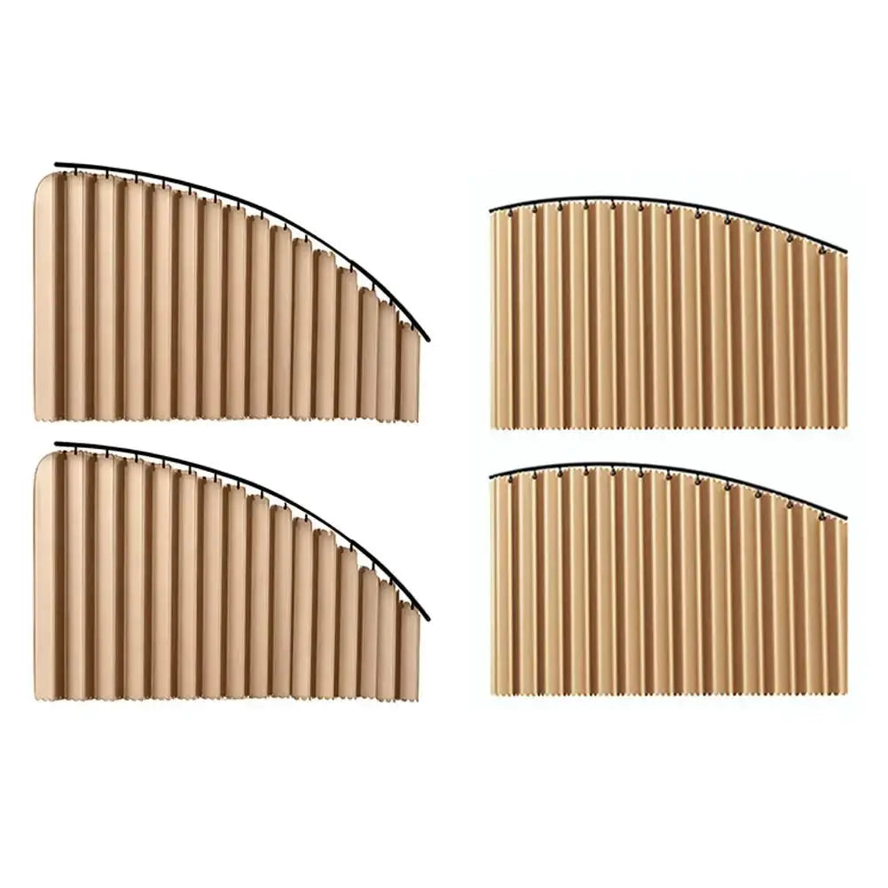 4-piece tan car side window sun shades with curved pleated design, heat- and UV-blocking privacy curtains