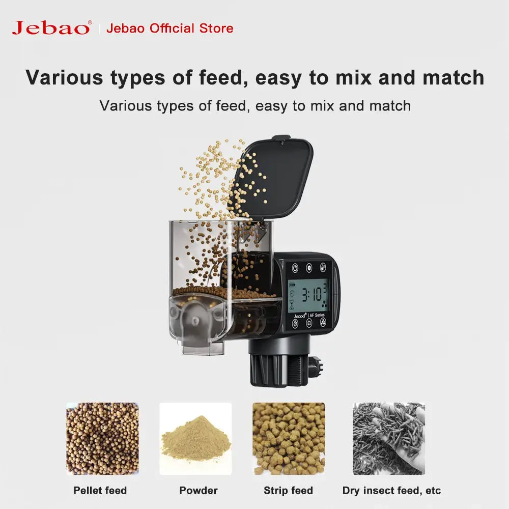 Jebao Jecod Intelligent Automatic Fish Tank Feeder With Digital Timer And WiFi Remote Control For Aquariums