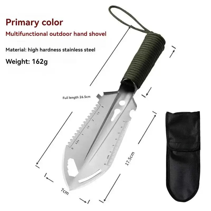 Six In One Folding Military Shovel Engineer Shovel For Camping Outdoors Survival Multi Tool Pickaxe Saw Hex Wrench