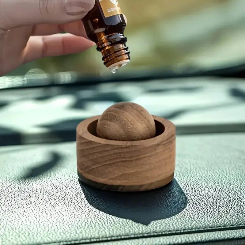 Wooden Mini Essential Oil Diffuser Car And Home Cute Natural Fragrance Diffuser For Bedroom Living Room Bathroom