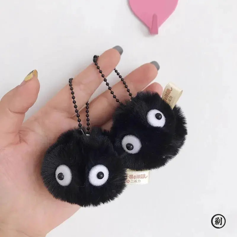 Plush Coal Ball Figurines Keychains Set Of 5 Or 10 Cute Cartoon Bag Pendants Ideal Gift For Pets And Collectors