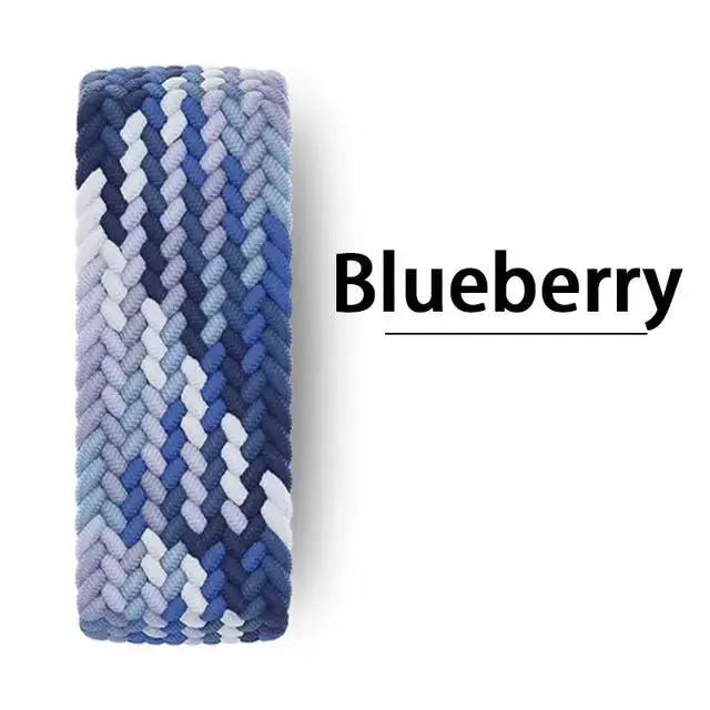 Simples Market braided Apple Watch band in Blueberry, braided Solo Loop strap