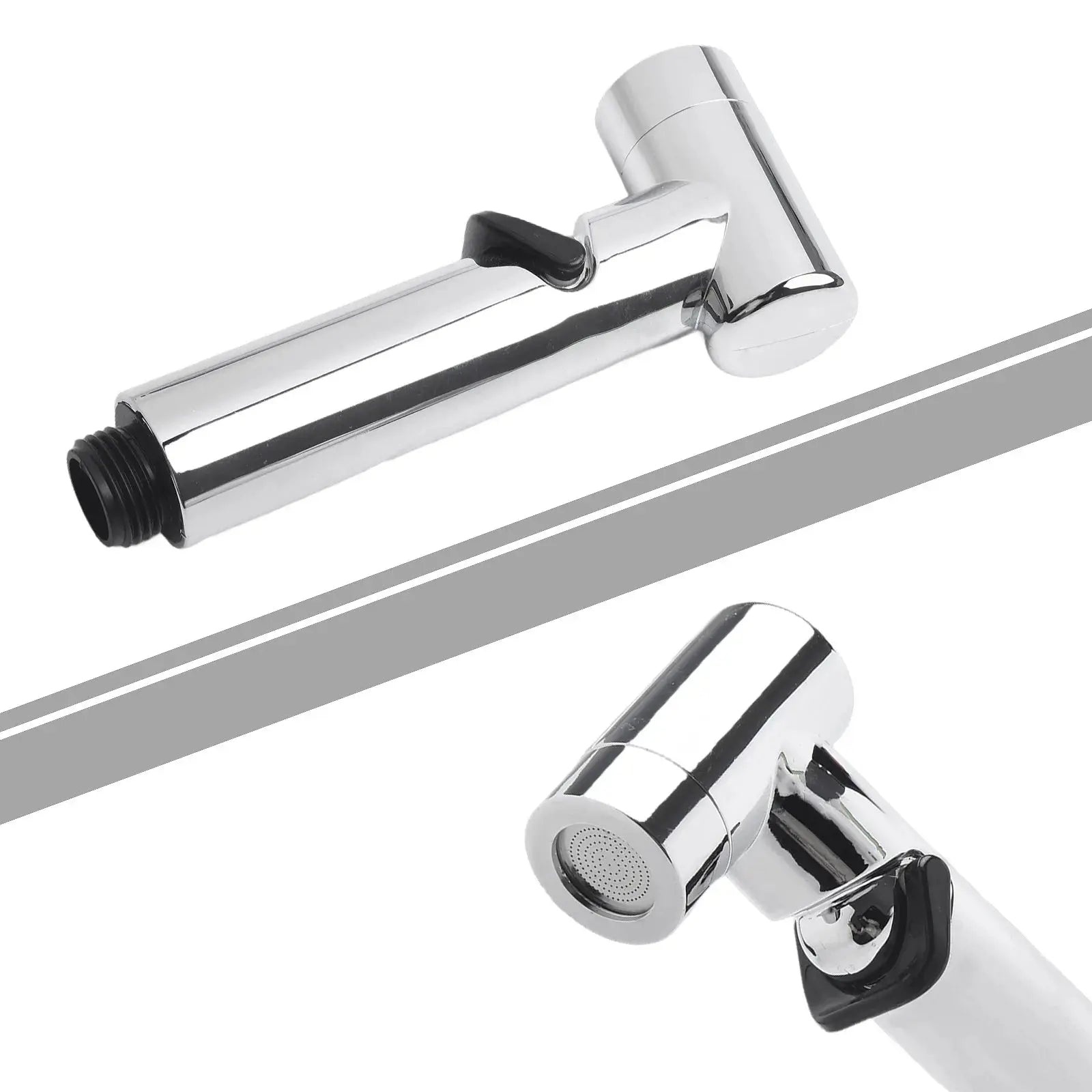 Simples Market chrome handheld bidet spray head with ABS plastic body and black trigger lever
