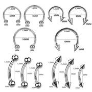 Stainless Steel Horseshoe Fake Nose Ring C Clip Septum Lip Hoop 1Pc For Women Men Jewelry