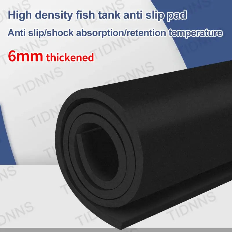 Fish Tank Mat Aquarium Anti Slip Pad Shock Absorbing Thickened Black Mat For Turtle Tanks Insulation And Noise Reduction