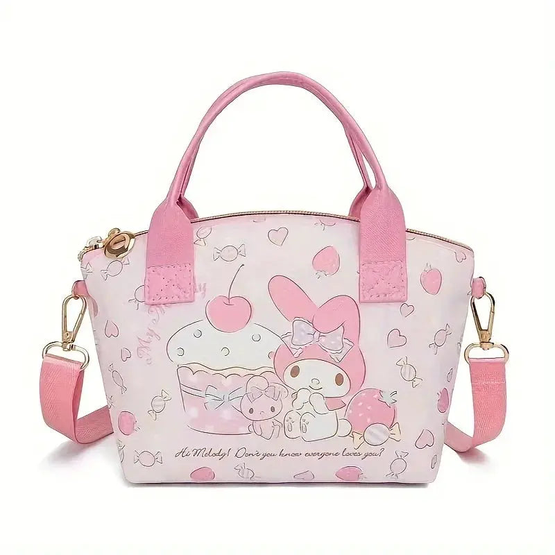 Sanrio Cinnamoroll Hello Kitty Tote Bag With Kuromi And My Melody Prints Versatile Shoulder Bag