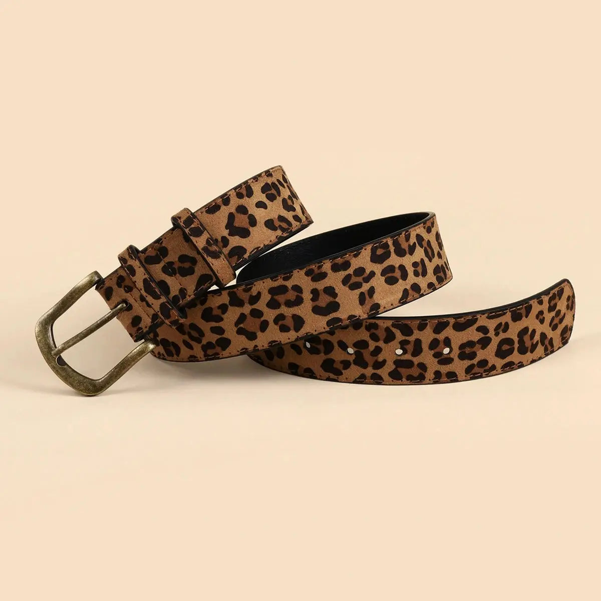 Boho Style PU Leopard Print Belt For Women Slim Fit Dress Accessory Durable And Comfortable