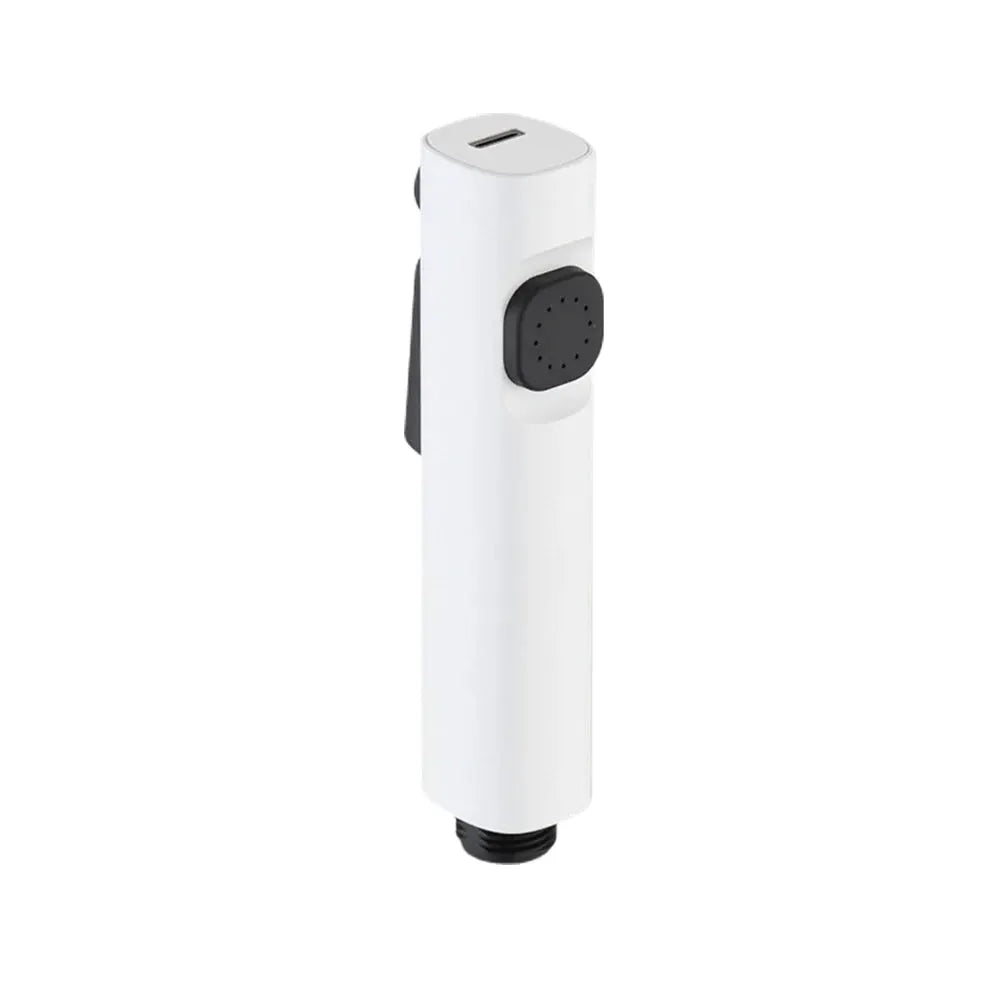 Simples Market toilet bidet spray head, handheld white ABS with black spray nozzle, G1/2 inlet