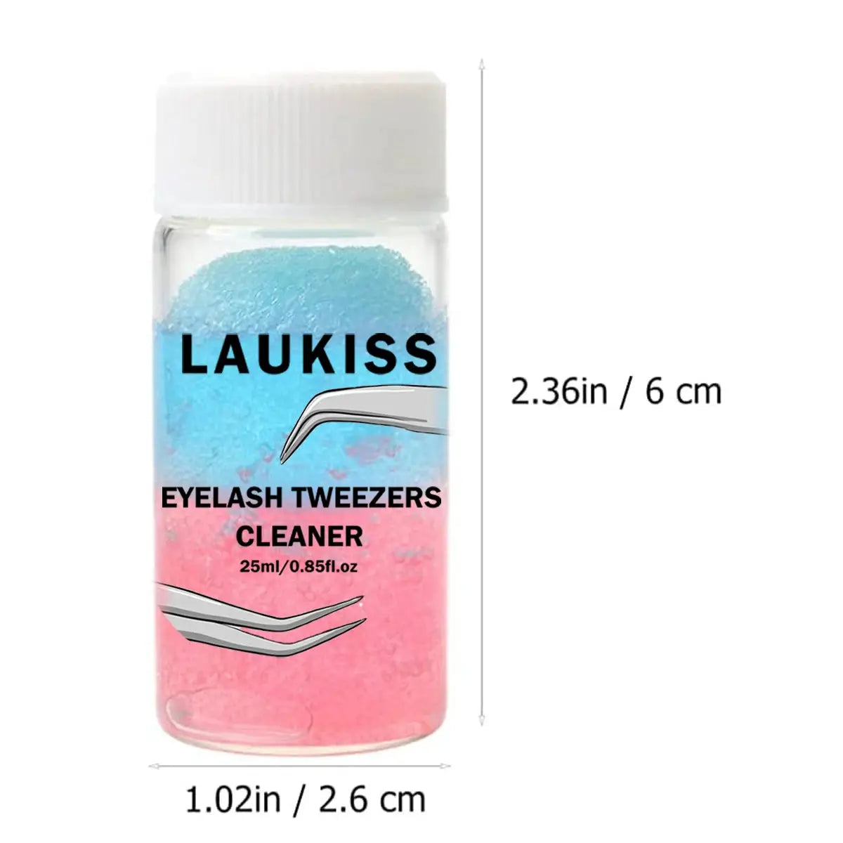 LashGuard 25ml Eyelashes Tweezers Cleaner Glue Residue Remover With Sponge Ball For Tool Maintenance