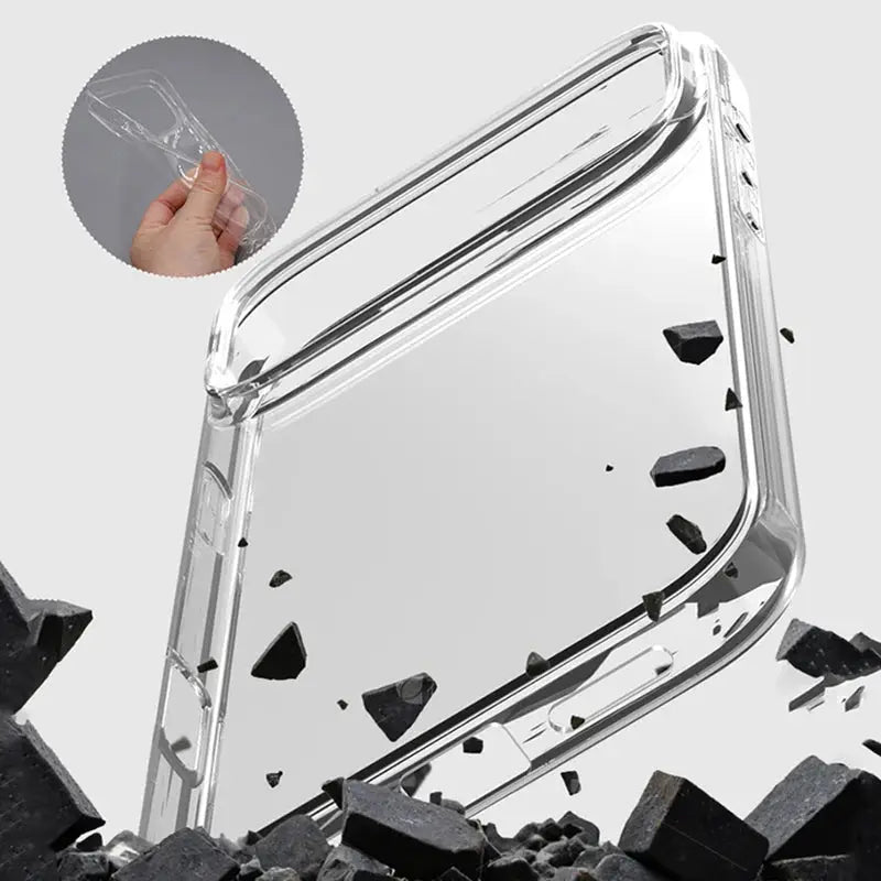Transparent iPhone case, shockproof, fits iPhone 11–17 series