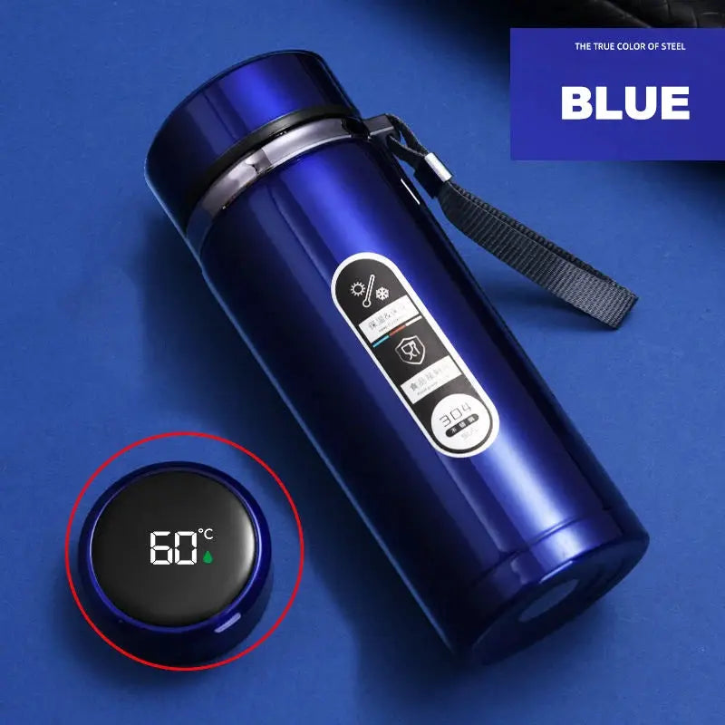 Stainless Steel Thermos Vacuum Flask With LED Temperature Display 500ml To 1L Sus304 Tea Water Bottle Portable