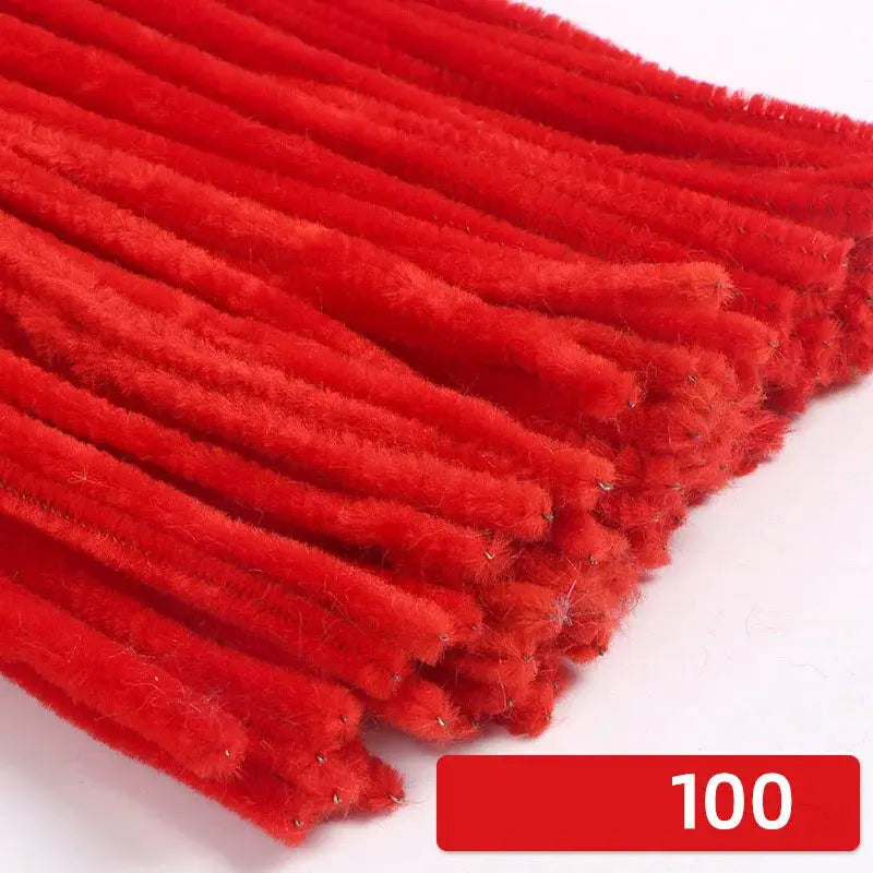100 Count 30cm Chenille Stems Pipe Cleaners For Kids Crafts Educational Toys Colorful Bulk DIY Craft Supplies