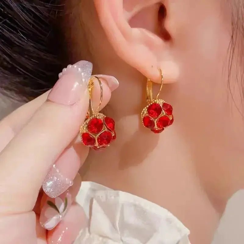 Punk Geometric Zinc Alloy Stud Earrings For Women Irregular Grain Trendy Vintage Jewelry Gift Party Travel - Simples Market