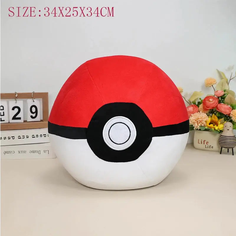 Large Pokemon Plush Cushion Ultra Ball Master Ball Poke Ball Pillow Pokeball Cushion For Bedroom Decor