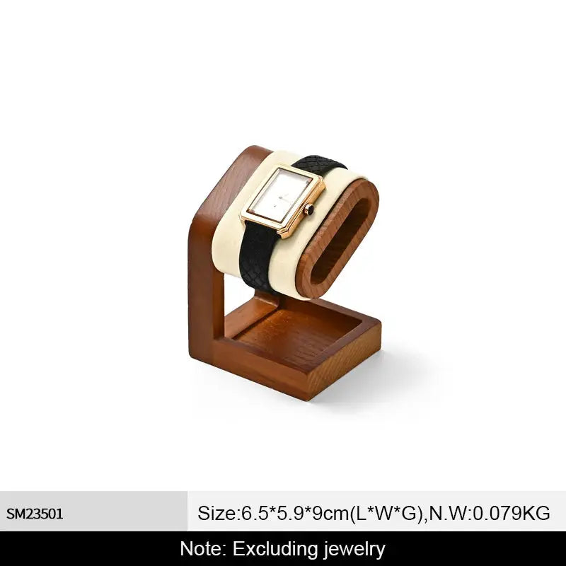 WoodTen Solid Wood Watches Display Stand Elegant Jewelry Organizer For Watches Necklaces Bracelets Bangles