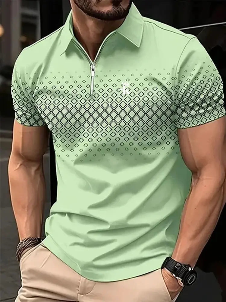 Mens Golf Polo Shirt Short Sleeve Outdoor Casual Daily Streetwear Summer 3D Print Micro Elastic Polyester