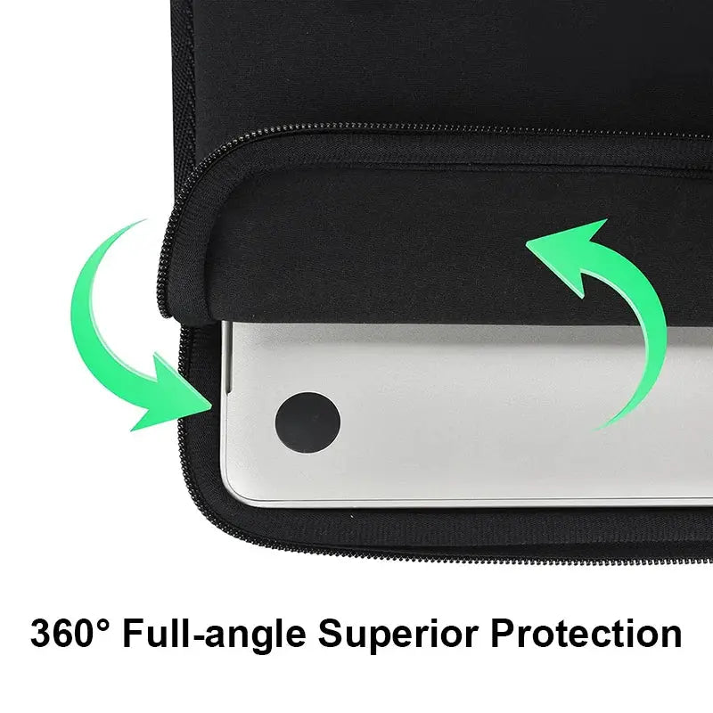 NovaGuard Universal Laptop Bag Case Protective Sleeve For 13 To 15.6 Inch Laptops With Cotton Lining Black Gray
