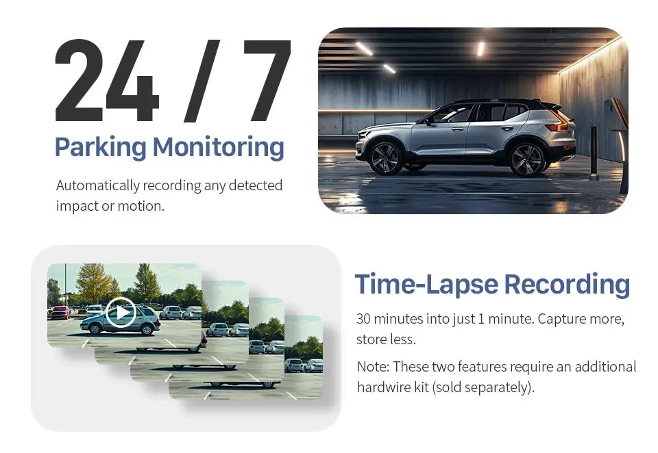2K KAWA MINI 3 Pro car dash cam; compact with 24/7 parking monitoring, WiFi and voice control