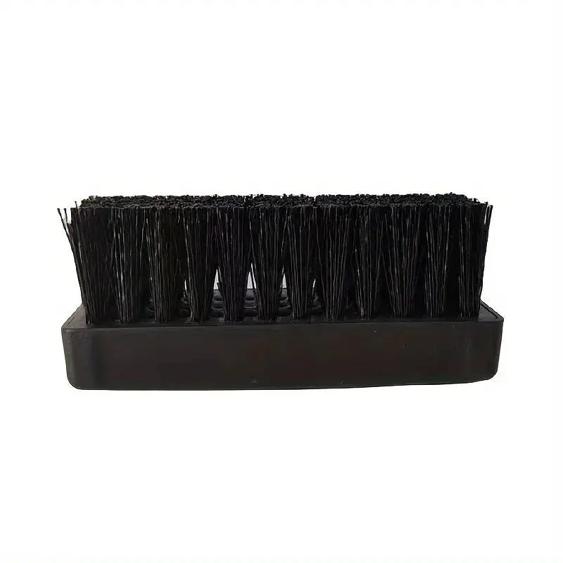 2pc dual-strength plastic shoe brush set with soft white and firm black bristles