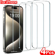 NovaGuard Four Pack Tempered Glass Screen Protectors For iPhone 16 Through XR Pro Max And 7 8 X XS XR Crystal Clear