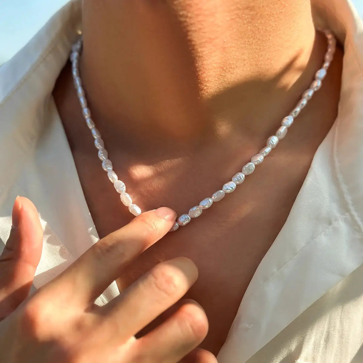 Vintage Faux Pearl Choker Necklace For Women Elegant Beaded Temperament Necklace Wedding Party Gift