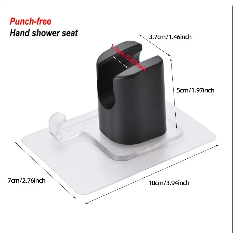 Baokemo toilet bidet sprayer bracket in black ABS with clear base by Simples Market