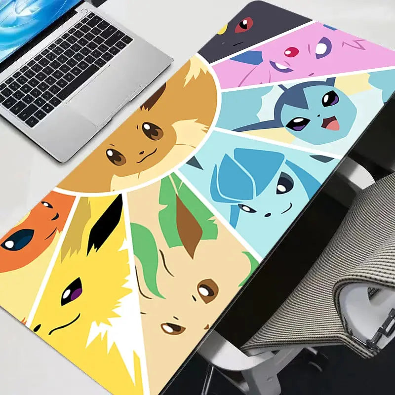 PPikachu Divine Dragon Gaming Mouse Pad XXL Desk Mat For Keyboard And Mouse Large Surface