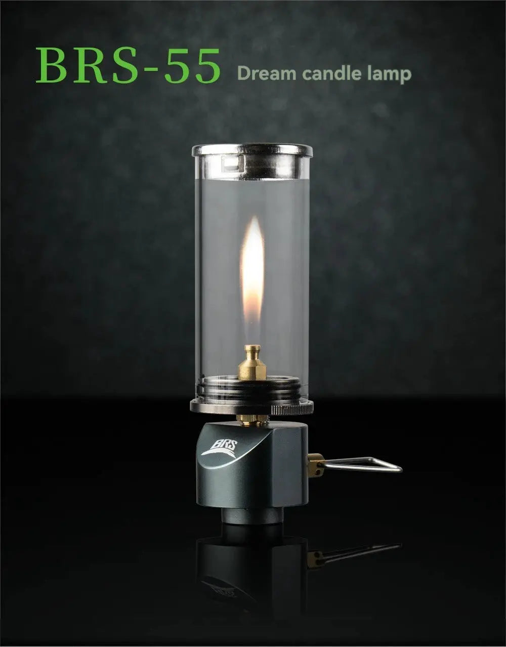 BRS-55 Dreamlike Candlelight Lamp by Simples Market with glass chimney for outdoor camping